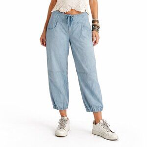 Free people Movement Womens Cropped boho Oversized Blue Pants Size Small/Medium